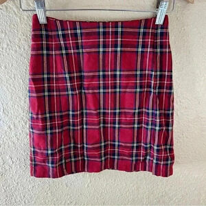 Brandy Melville plaid red skirt size small
